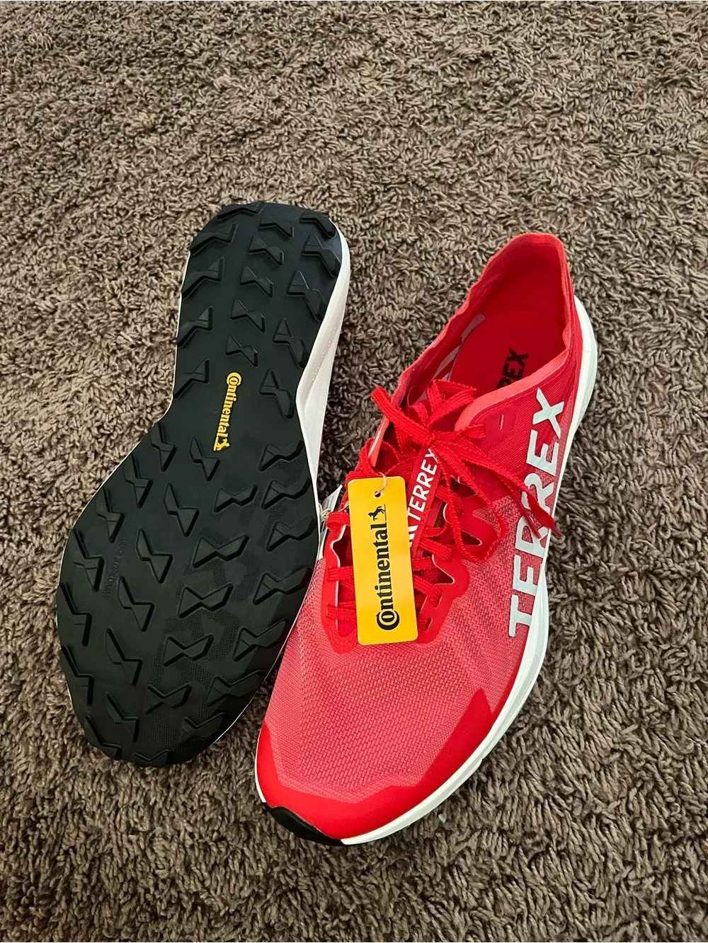New adidas Terrex Agravic Speed Trail Running Shoes Pure Ruby Men's Size 12